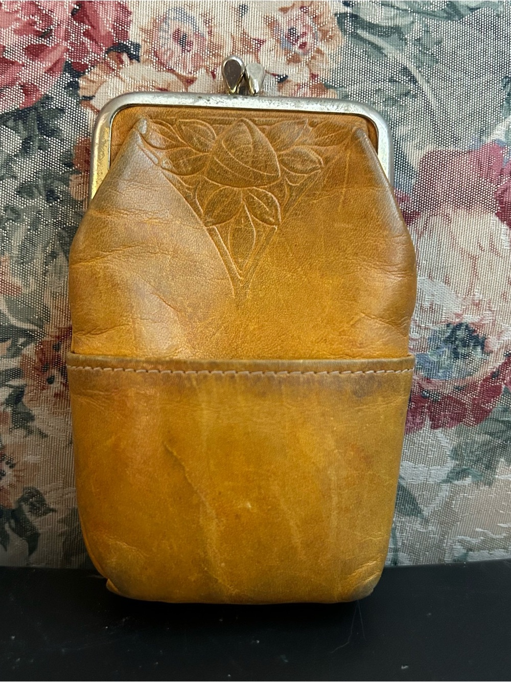 Vintage Rolf’s Leather Coin Purse/cigarette wallet Art Deco embossed